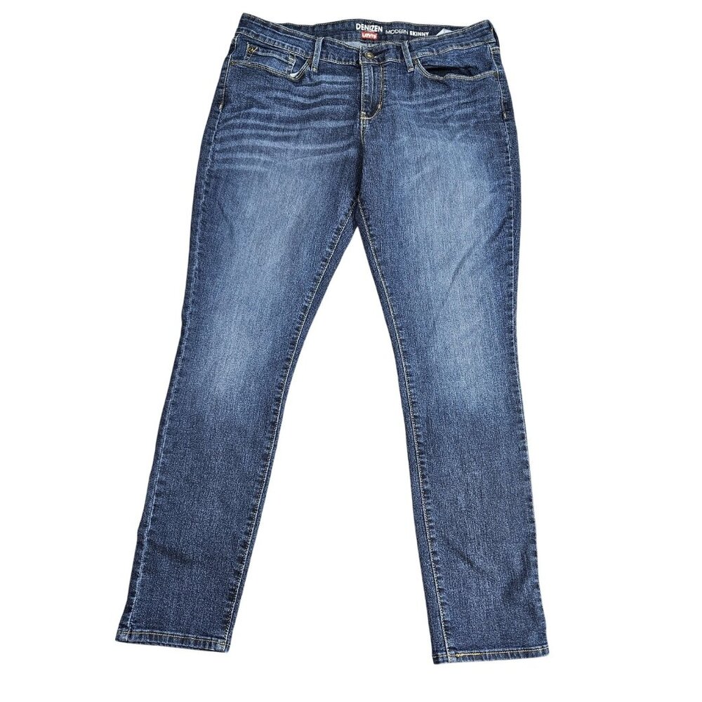 DENIZEN From Levi's Modern Skinny Jeans Womens‎ 18 Blue Mid Rise Stretch Denim